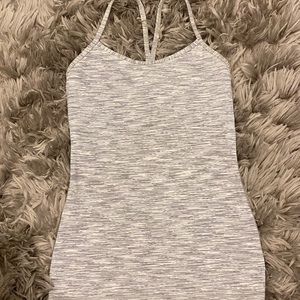 Lululemon Power Y Tank in Space Ice Grey Alpine White